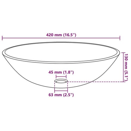 Bathroom Sink with Tap and Push Drain Brown Tempered Glass