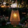 2 Solar Lanterns Outdoor Garden & Patio Lights Image 3