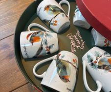Christmas Tipperary Robin Mugs Set