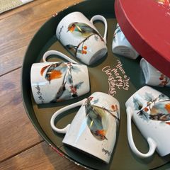 Christmas Tipperary Robin Mugs Set