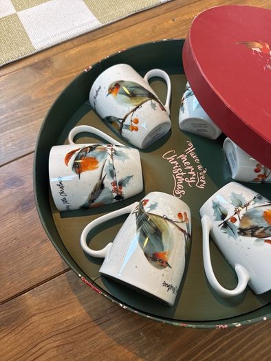 Christmas Tipperary Robin Mugs Set