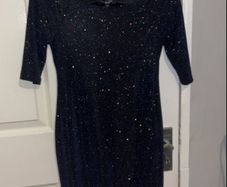 New Look Petite navy sparkly dress