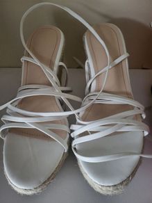 White Wedge Espedrille