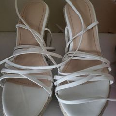 White Wedge Espedrille