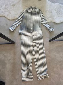 Francis Brennan Satin  grey Pyjama set S