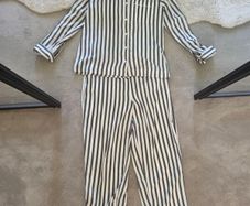 Francis Brennan Satin  grey Pyjama set S