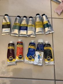 Galeria acrylic paints, 11 in total
