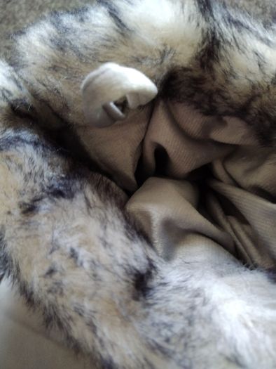 Luxury Padded Super Soft Faux Fur Trim Christmas Stocking Silver Grey