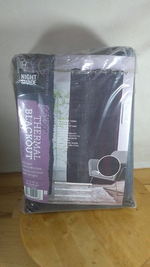 Night Shade Luxe Velvet Purple Thermal Blackout Eyelet Curtains 66x90 Pair New