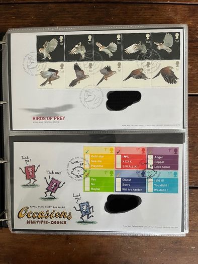 Collection of  87 UK First Day Cover stamps 2003 to 2006 in album
