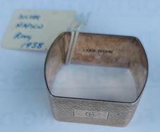 Sterling silver Napkin Ring 1938