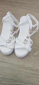 White Wedges Size 4 Brand new