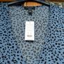 Ladies New look Curves Blue animal print dress, long sleeve with elasticated cuff.New with tags. Image 3