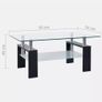 Rectangle Glass Coffee Table Modern Living Room - Free Delivery Nationwide Image 3