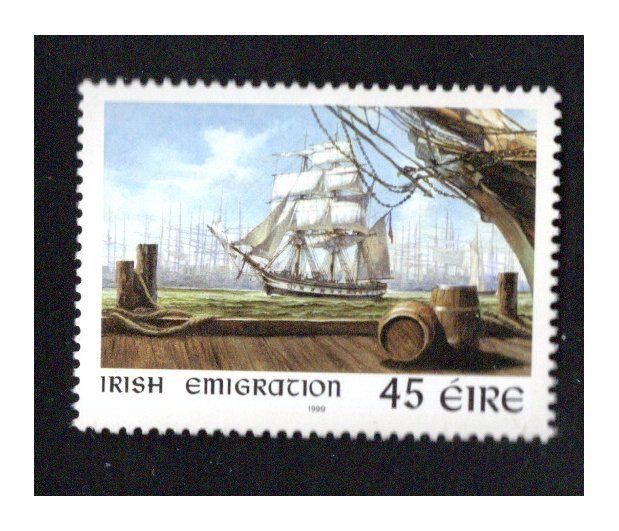 1999 Ireland Ireland - USA Irish Immigration Commemorative Stamp Mint Never Hinged (MNH). Joint Issue with USA