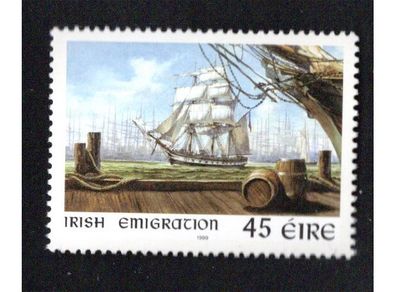 1999 Ireland Ireland - USA Irish Immigration Commemorative Stamp Mint Never Hinged (MNH). Joint Issue with USA