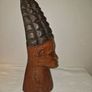 Large hand carved African wooden bust Image 4