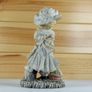 Vintage Girl With Phone Figurine Hand Painted Image 5