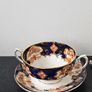 Rare Royal Albert "Heirloom" Soup Coupe Bowl  with Saucer Image 2