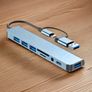 Multi adaptor 8 in 1 USB-C Hub Docking Station USB 3.0, SD TF Reader and 3.5mm Audio Image 7