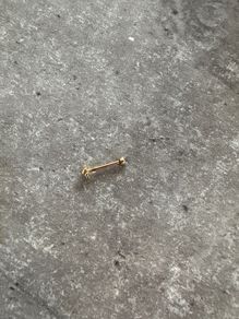 Maria Tash diamond earring yellow gold