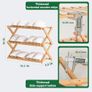 3 Tier Bamboo Shoe Rack,Portable Folding Shoe Storage Rack,Without Installation Small Shoe Rack Perfect for Corridors, Bedrooms and Small Spaces (3 Tier) Image 2