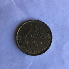 Old French coin - 20 Francs 1953