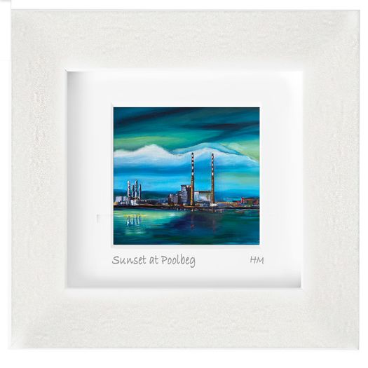 4 INCH Square framed prints of Dublin Seascapes, A, by artist Helen Mathews