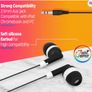 Bulk earphones 100x Pack | Basic Earbuds, Dot Headphones, Black in-Ear Earbuds, Disposable Headphones, 3.5 MM Audio Jack Stereo Earphones for Schools, Kids, Classrooms & Libraries Image 2