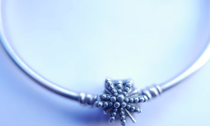 Genuine Pandora Sterling Silver 925  Limited Edition Firework Snowflake Christmas Bangle 10,8g