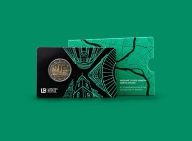 2 euro coin Lithuania 2026 dedicated to KAUNAS BU quality in coincard