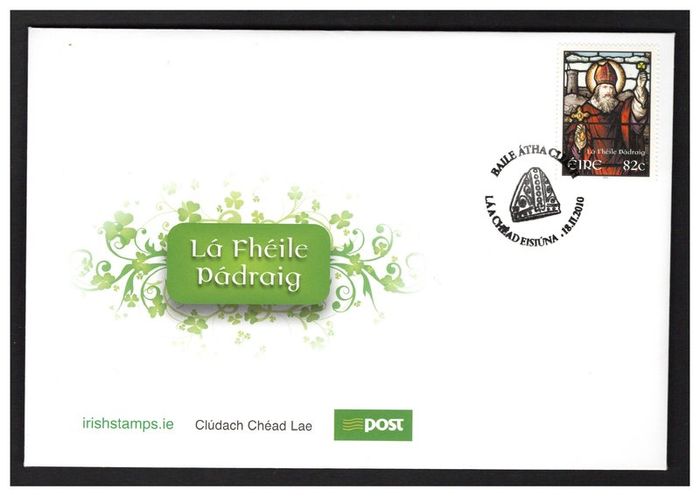 2010 Ireland St Patrick's Day (St. Patrick's Cathedral, Co. Armagh) Commemorative Stamp First Day Cover (FDC)