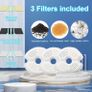 Cat Water Fountain, 2L Automatic Electric Flower Style Dispenser with LED Water Level Window and Replaceable Filter Image 4
