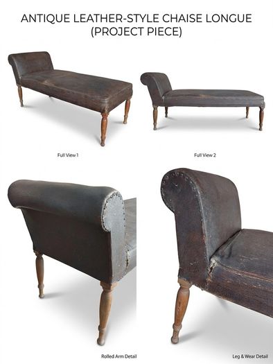 Antique Victorian/Edwardian Chaise Longue / Daybed (Project Piece)