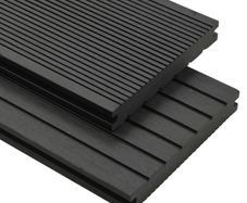 WPC Solid Decking Boards with Accessories 16 m(sqr) 2.2 m Black
