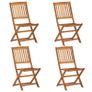 5 Piece Folding Garden Dining Set Solid Acacia Wood Image 7