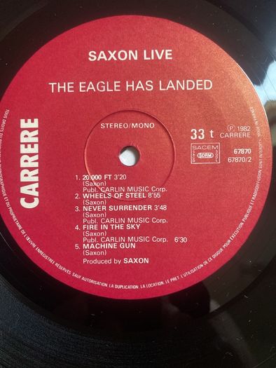 Saxon "The eagle has landed" vinyl