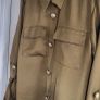 River Island Khaki Utility Blouse with Gold Buttons Sz 12 UK Image 10