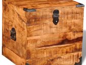 Storage Chest Cubic Rough Mango Wood