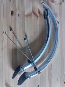Silver Folding Bike Mudguards .........Two !