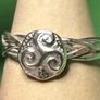 Handmade sterling silver Triskele woven ring. Size K Image 3