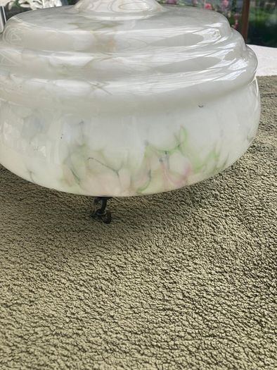Vintage Art Deco glass ceiling light shade
