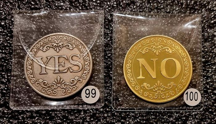 1 Lucky Coin - Double-Sided YES/NO, new, unopened.