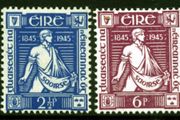 1945 Ireland Centenary of the Death of Thomas Davis (Founder of the Young Ireland Movement) Commemorative Stamps Mint Hinged (MNH)