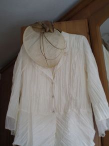 Ladies Ivory Cream Wedding Outfit (no head piece)