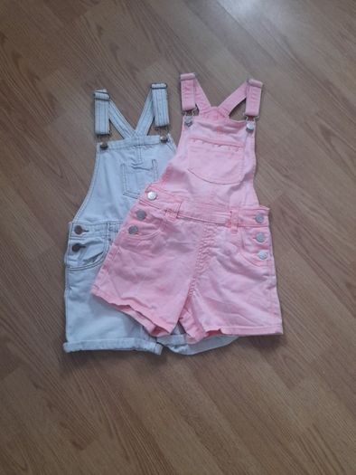 2 x Pais of girls dungarees