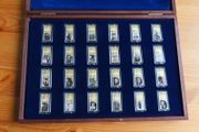 Albert Einstein set of 24 Gold plated Ingot Bars.