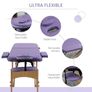 Portable Massage Bed Folding Spa Beauty Therapy Table Purple Image 4