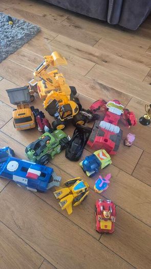 Large Toy Bundle, Transformers rescue bots, JCB Construction Vehicles & Cars