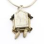 Cuckoo Clock Alpine Folk Collectors Silver Necklace Image 4